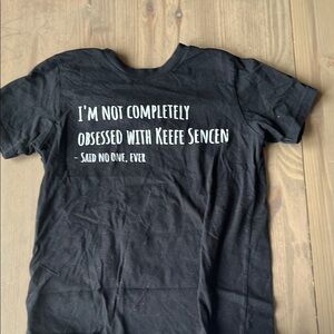 Black Graphic Tee with White Text